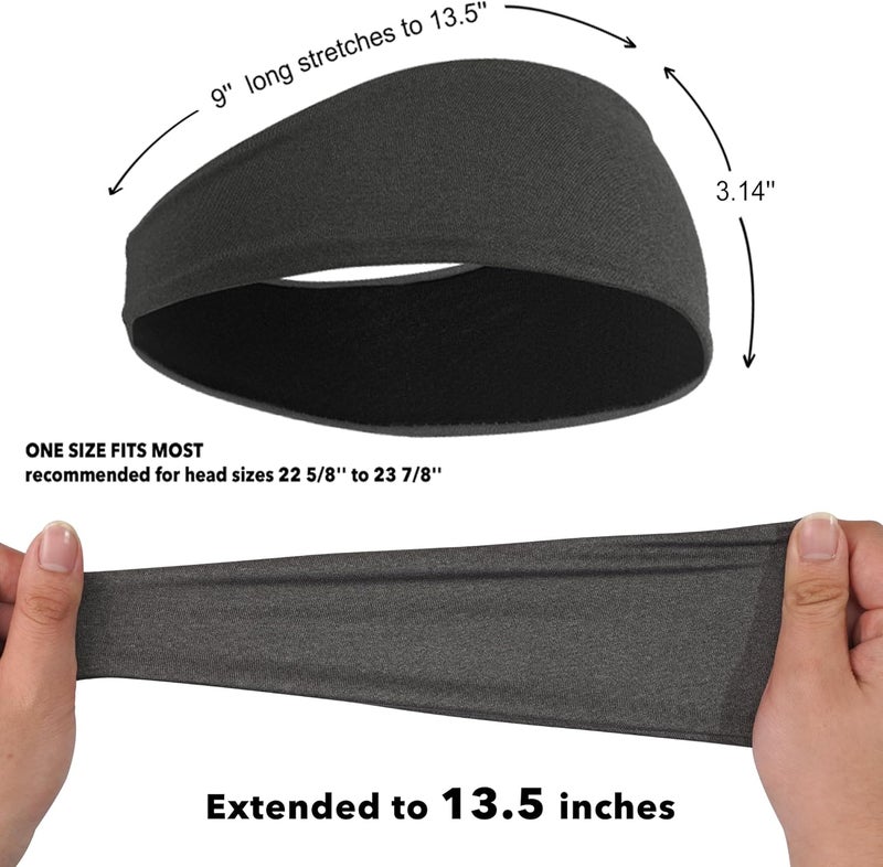 CellElection 5 Pack Sports Headband for Men, Breathable Mesh Design, Reused & Washed Mens Headband Sweat Bands for Running Yoga Fitness Workout - Image 5